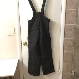 Black Bear  Black Snow Bib Pants Youth XL Fits Adult S Inseam 29” Insulated